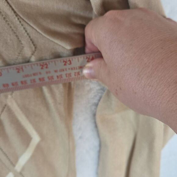 St. Croix Men's Diamond Pattern Crew Neck Pullover Sweater Tan XL - Picture 3 of 5